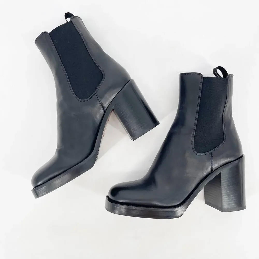 Prada black leather